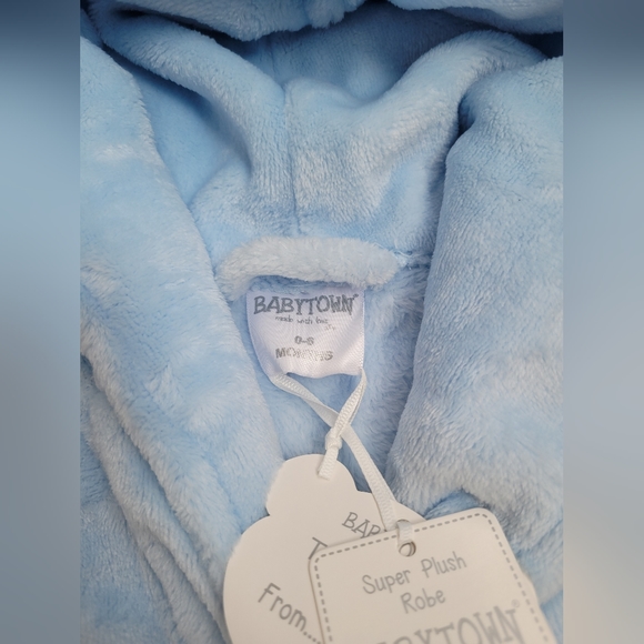 Baby Boys & Girls Unisex Dressing Gown Soft Plush Flannel Fleece Hooded Bath Rob - Picture 7 of 7